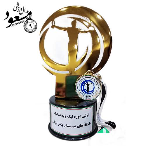 gym تندیس سفارشی هیئت ژیمناستیک از جنس آهن با لوگوی اختصاصی ساخته شده توسط مسعودمدال